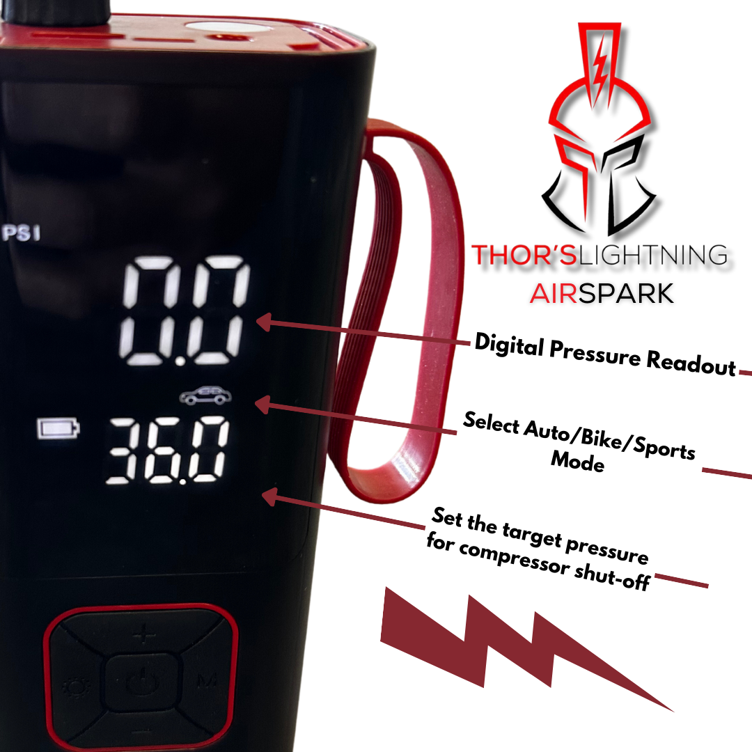Thor's Lightning AirSpark Portable Battery Box Digital Air Compressor   4 Thor's Lightning AirSpark Portable Battery Box Digital Air Compressor   4